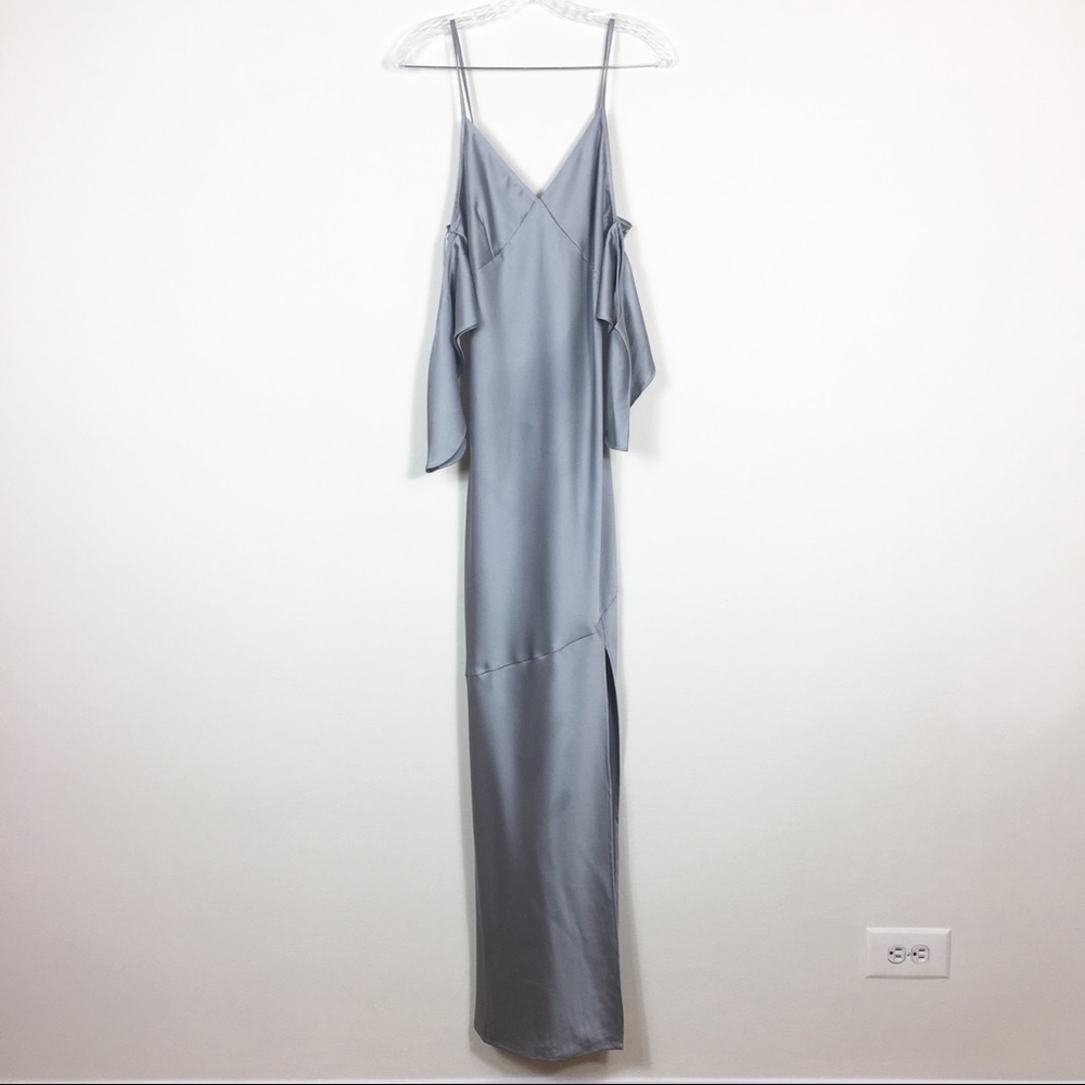 NEW! ASTR | Ruffle Cold Shoulder Full Maxi Dress - Picture 3 of 8